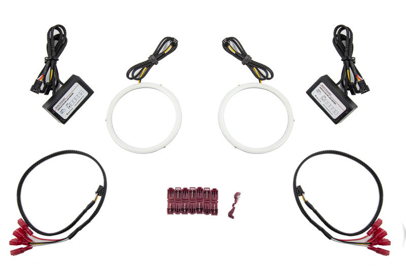 Diode Dynamics Halo Lights LED 130mm - Red (Pair)-Bulbs-Grocery Getter Performance