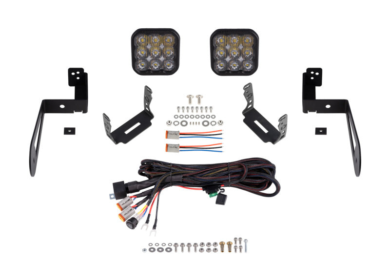 Diode Dynamics Jeep JK SS5 CrossLink Bumper Lightbar Kit Pro Driving-Light Bars & Cubes-Grocery Getter Performance