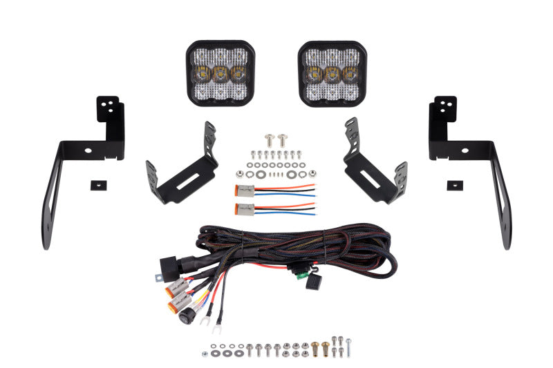 Diode Dynamics Jeep JK SS5 CrossLink Bumper Lightbar Kit Sport Combo-Light Bars & Cubes-Grocery Getter Performance
