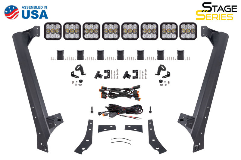 Diode Dynamics Jeep JK SS5 Sport CrossLink Windshield - White Combo Lightbar Kit-Light Bars & Cubes-Grocery Getter Performance