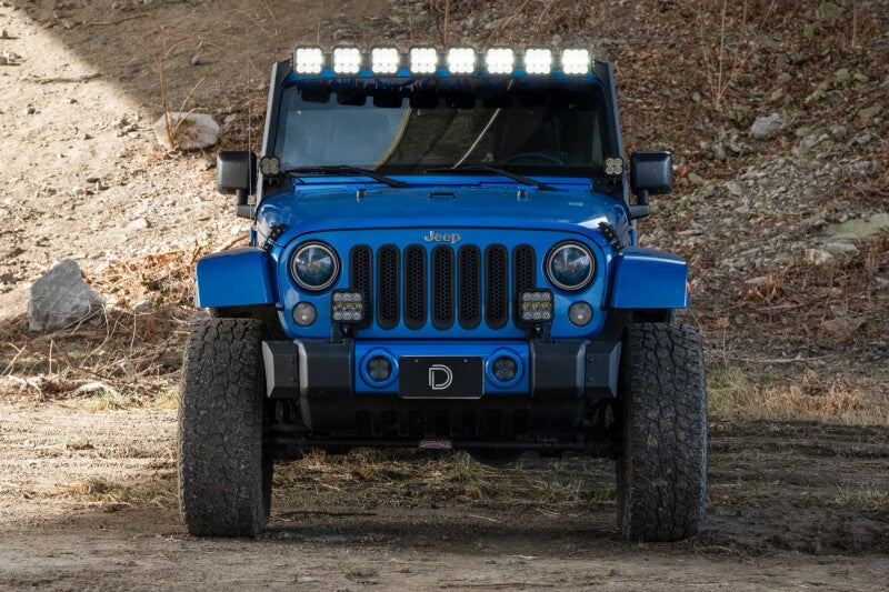 Diode Dynamics Jeep JK SS5 Sport CrossLink Windshield - Yellow Combo Lightbar Kit-Light Bars & Cubes-Grocery Getter Performance