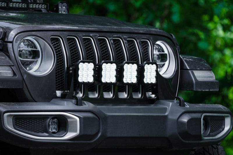 Diode Dynamics Jeep JL SS5 4-Pod CrossLink Grille Lightbar Kit Sport - White Combo-Light Bars & Cubes-Grocery Getter Performance