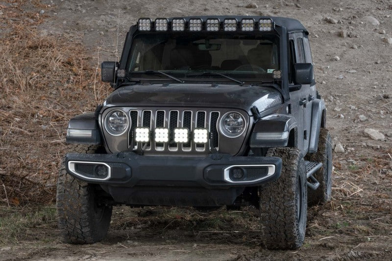 Diode Dynamics Jeep JL SS5 4-Pod CrossLink Grille Lightbar Kit Sport - Yellow Combo-Light Bars & Cubes-Grocery Getter Performance
