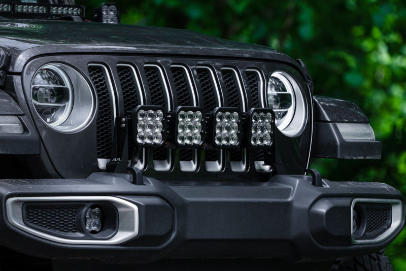 Diode Dynamics Jeep JL SS5 4-Pod CrossLink Grille Lightbar Kit Sport - Yellow Combo-Light Bars & Cubes-Grocery Getter Performance