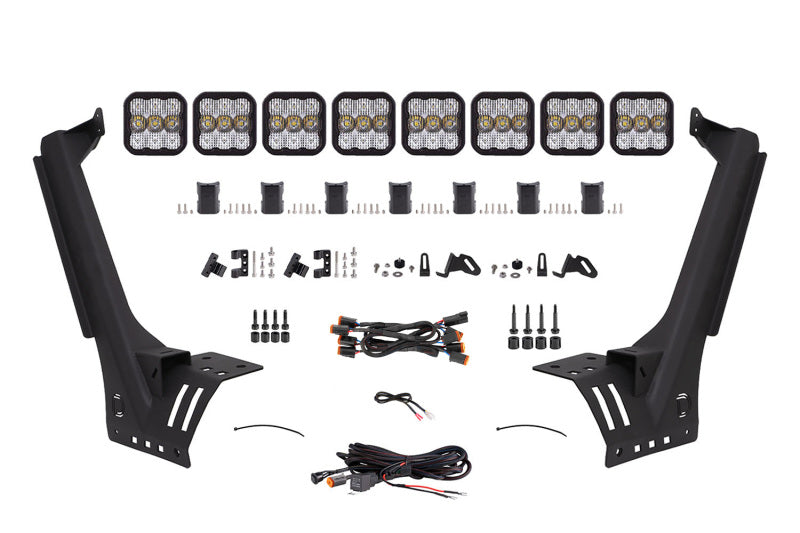 Diode Dynamics Jeep JL SS5 Sport CrossLink Windshield - White Combo Lightbar Kit-Light Bars & Cubes-Grocery Getter Performance