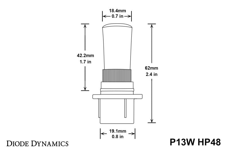 Diode Dynamics P13W HP48 LED - Cool - White (Pair)-Bulbs-Grocery Getter Performance