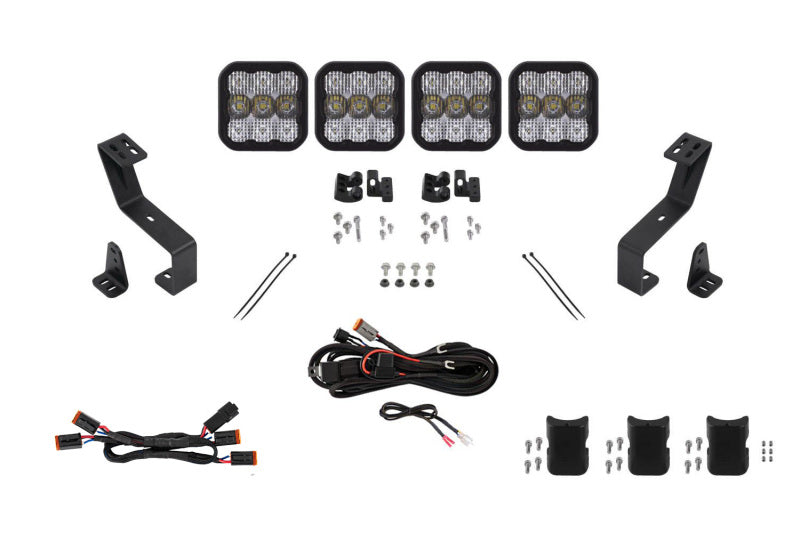 Diode Dynamics SS5 Grille CrossLink Lightbar Kit for 2019-Present Ram - Pro White Combo-Light Bars & Cubes-Grocery Getter Performance