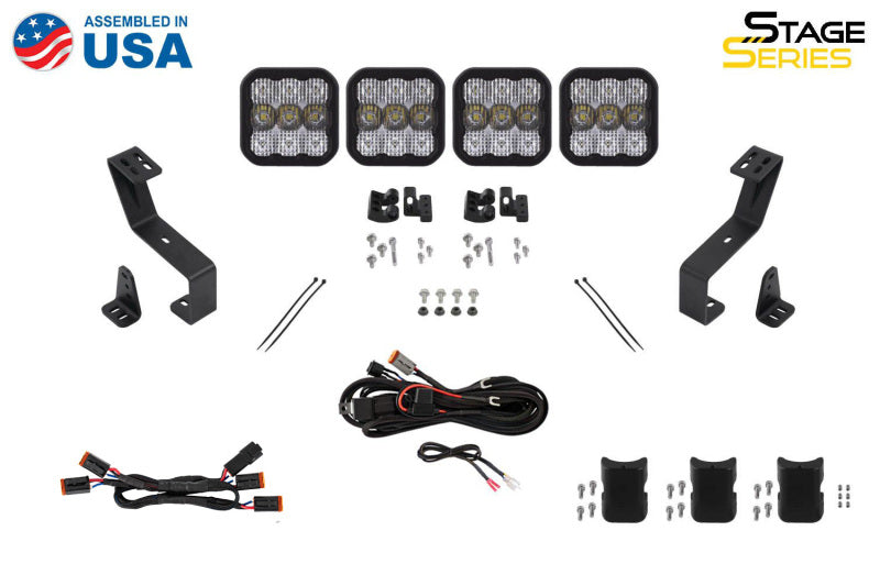 Diode Dynamics SS5 Grille CrossLink Lightbar Kit for 2019-Present Ram - Yellow Pro Combo-Light Bars & Cubes-Grocery Getter Performance