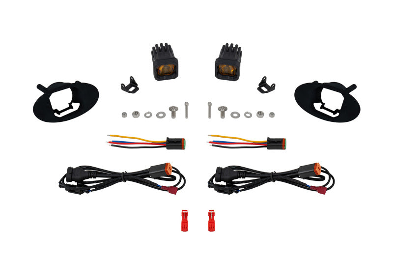 Diode Dynamics SSC1 Type MZ LED Fog Light Kit Yellow SAE Fog-Fog Lights-Grocery Getter Performance
