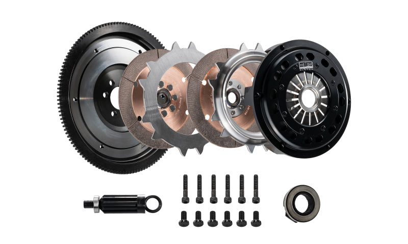 DKM Clutch 00-06 BMW M3 215mm Ceramic Twin Disc MRX Clutch Kit w/Flywheel (850 ft/lbs Torque)-Clutch Kits - Multi-Grocery Getter Performance