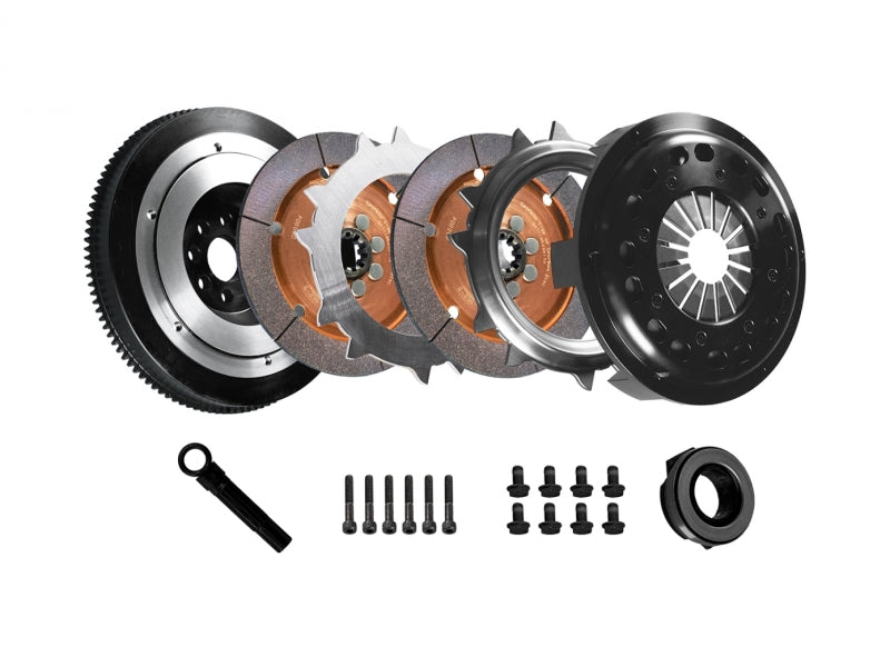 DKM Clutch BMW E34/E36/E39/E46/Z3 (6 Cyl) Ceramic Twin Disc MR Clutch w/Flywheel (650 ft/lbs Torque)-Clutch Kits - Multi-Grocery Getter Performance
