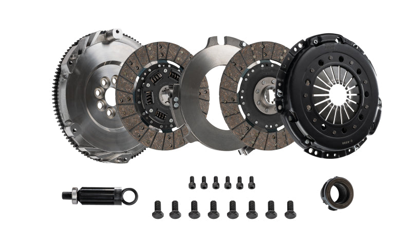 DKM Clutch BMW E46 M3 MS Twin Disc Clutch Kit w/Steel Flywheel (660 ft/lbs Torque)-Clutch Kits - Multi-Grocery Getter Performance