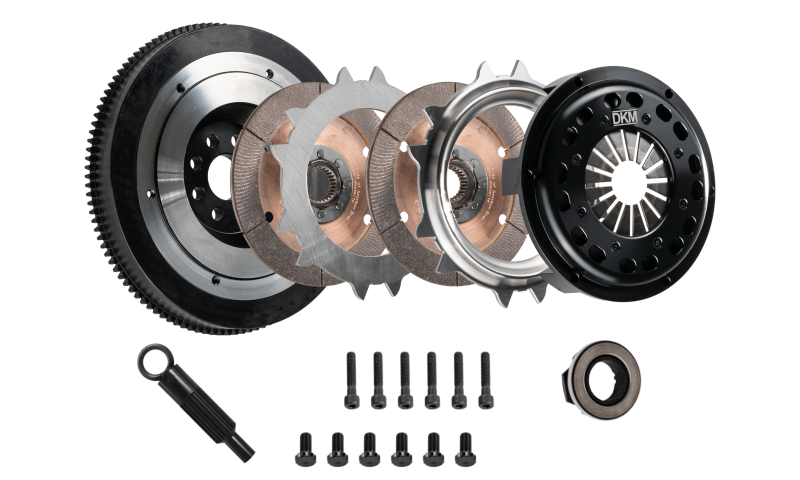 DKM Clutch VW Corrado/Golf/GTI (1.8T) Ceramic Twin Disc MR Clutch w/Flywheel (650 ft/lbs Torque)-Clutch Kits - Multi-Grocery Getter Performance
