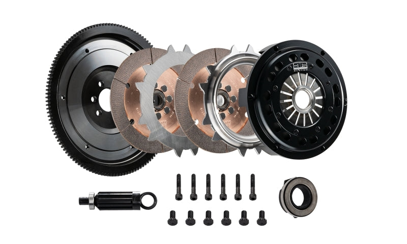 DKM Clutch VW Corrado/Golf/GTI (1.8T) Ceramic Twin Disc MR Clutch w/Flywheel (650 ft/lbs Torque)-Clutch Kits - Multi-Grocery Getter Performance