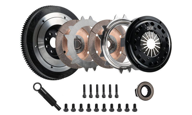 DKM Clutch VW Corrado/Golf/GTI (1.8T) Ceramic Twin Disc MR Clutch w/Flywheel (650 ft/lbs Torque)-Clutch Kits - Multi-Grocery Getter Performance