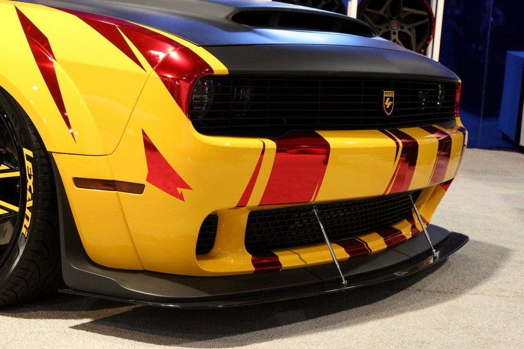 Dodge Challenger Demon/ Hellcat Widebody Carbon Fiber Front Wind Splitter 2018 - 2023-Front Wind Splitter-Grocery Getter Performance