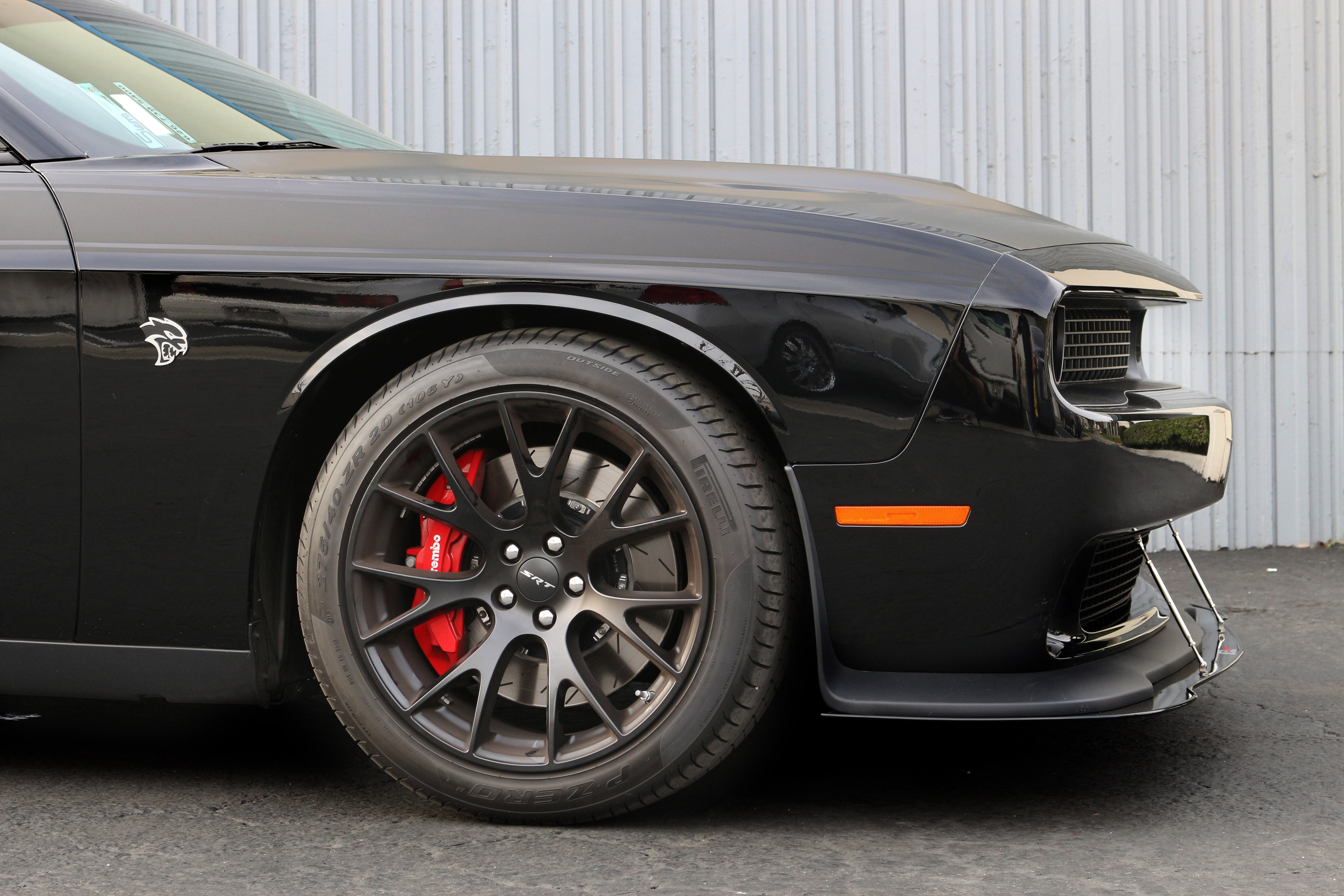 Dodge Challenger Hellcat Carbon Fiber Front Wind Splitter 2015 - 2023-Front Wind Splitter-Grocery Getter Performance