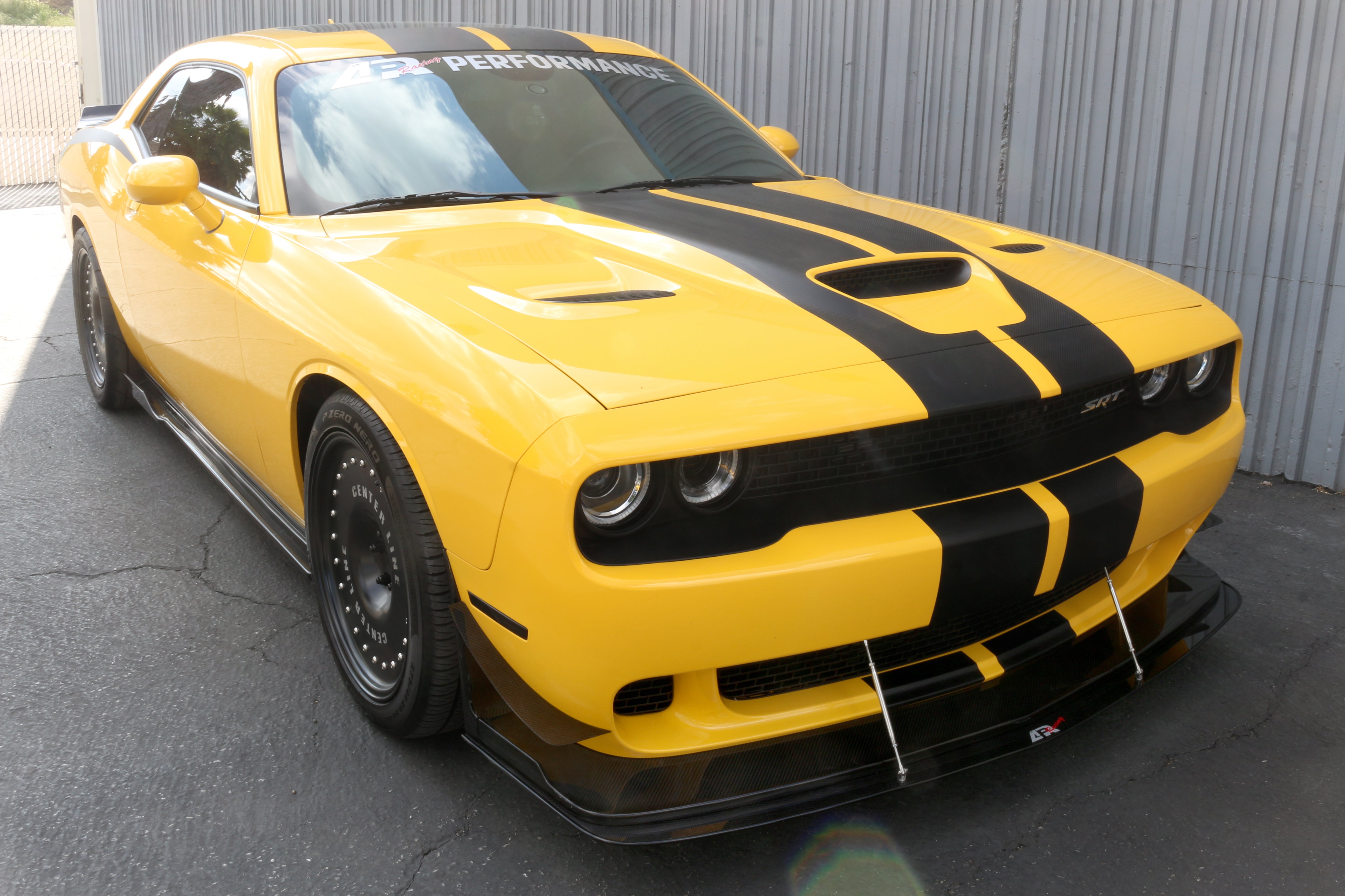 Dodge Challenger Hellcat Carbon Fiber Front Wind Splitter 2015 - 2023 (APR Lip)-Front Wind Splitter-Grocery Getter Performance