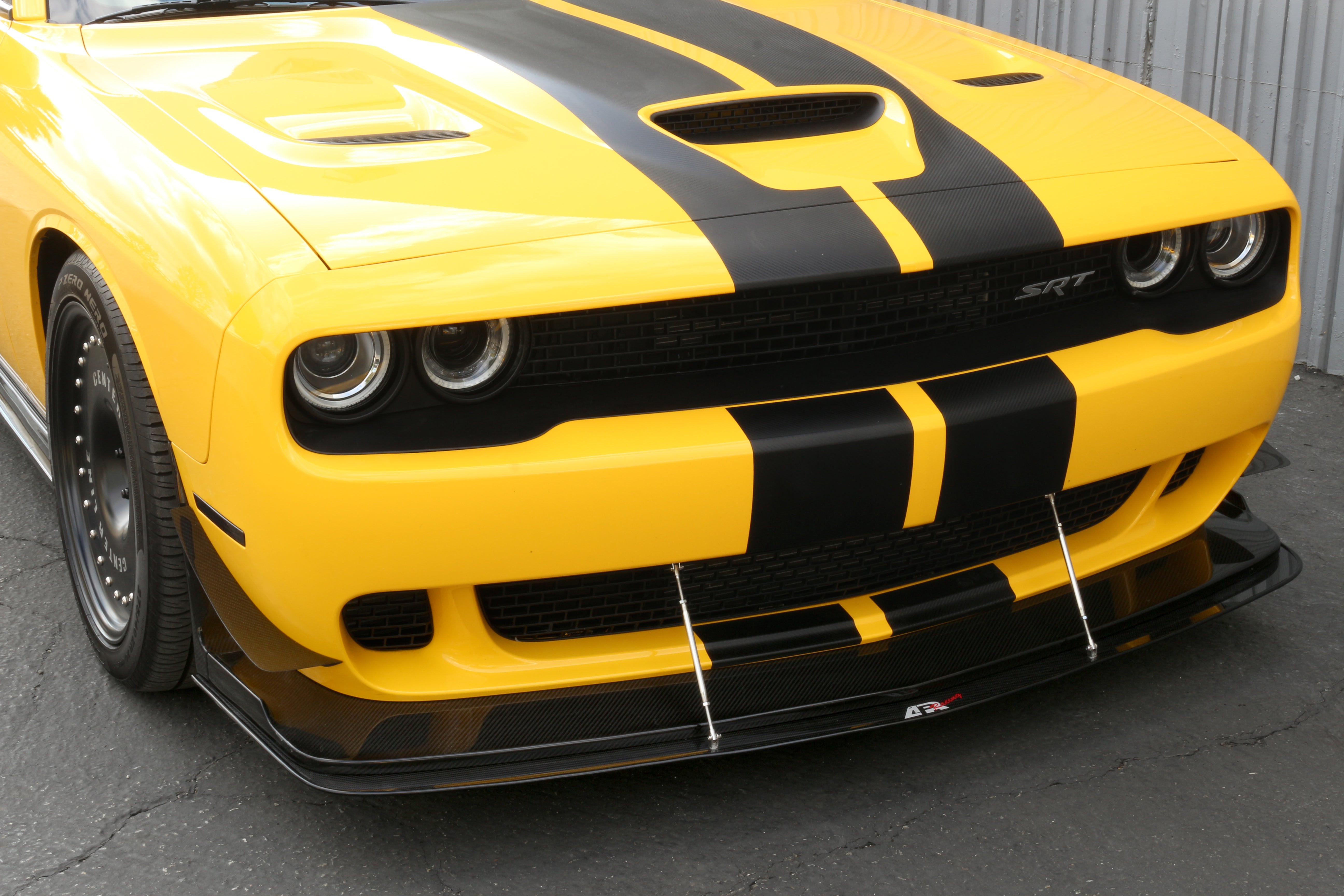 Dodge Challenger Hellcat Carbon Fiber Front Wind Splitter 2015 - 2023 (APR Lip)-Front Wind Splitter-Grocery Getter Performance