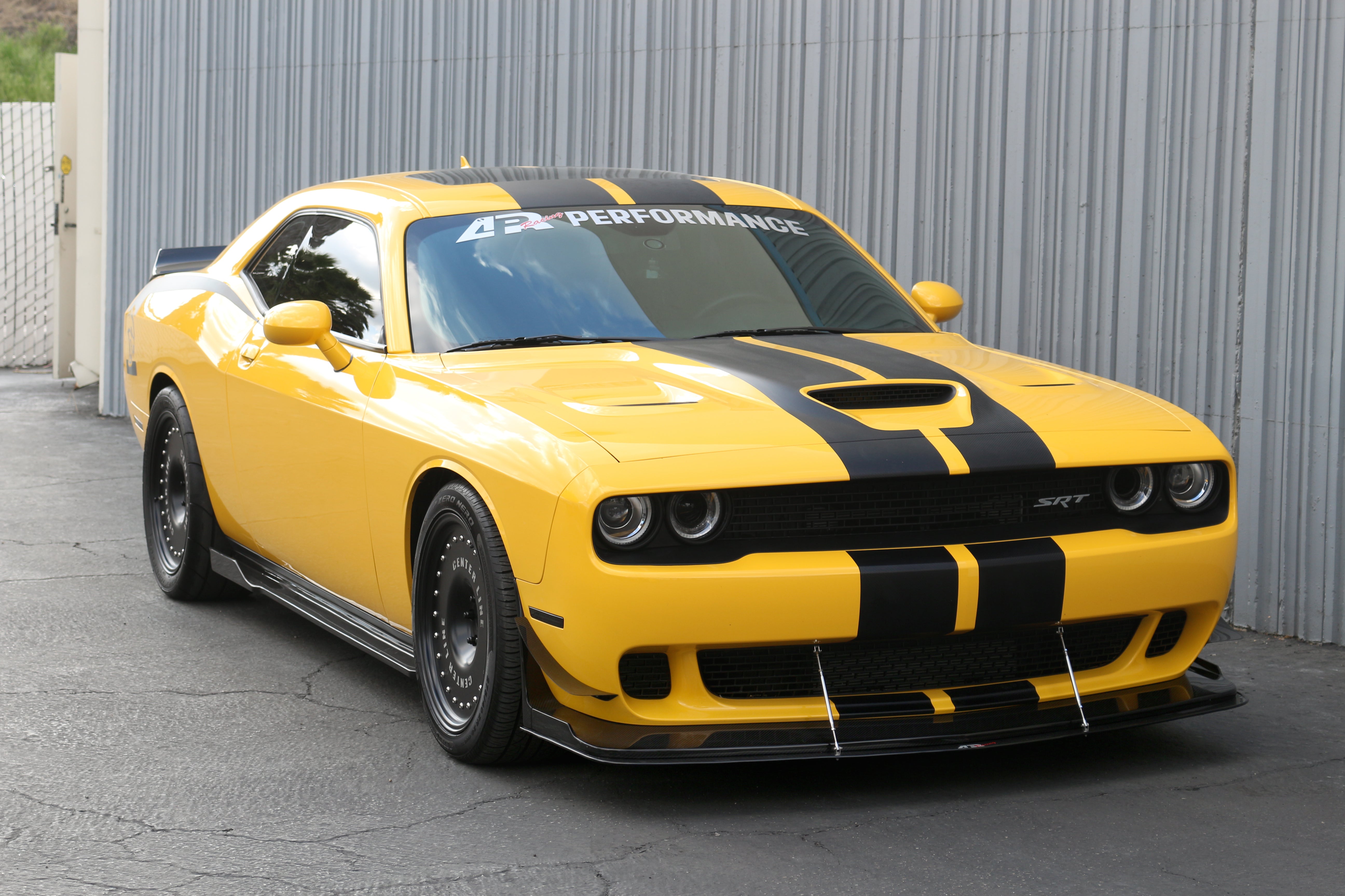 Dodge Challenger Hellcat Carbon Fiber Front Wind Splitter 2015 - 2023 (APR Lip)-Front Wind Splitter-Grocery Getter Performance