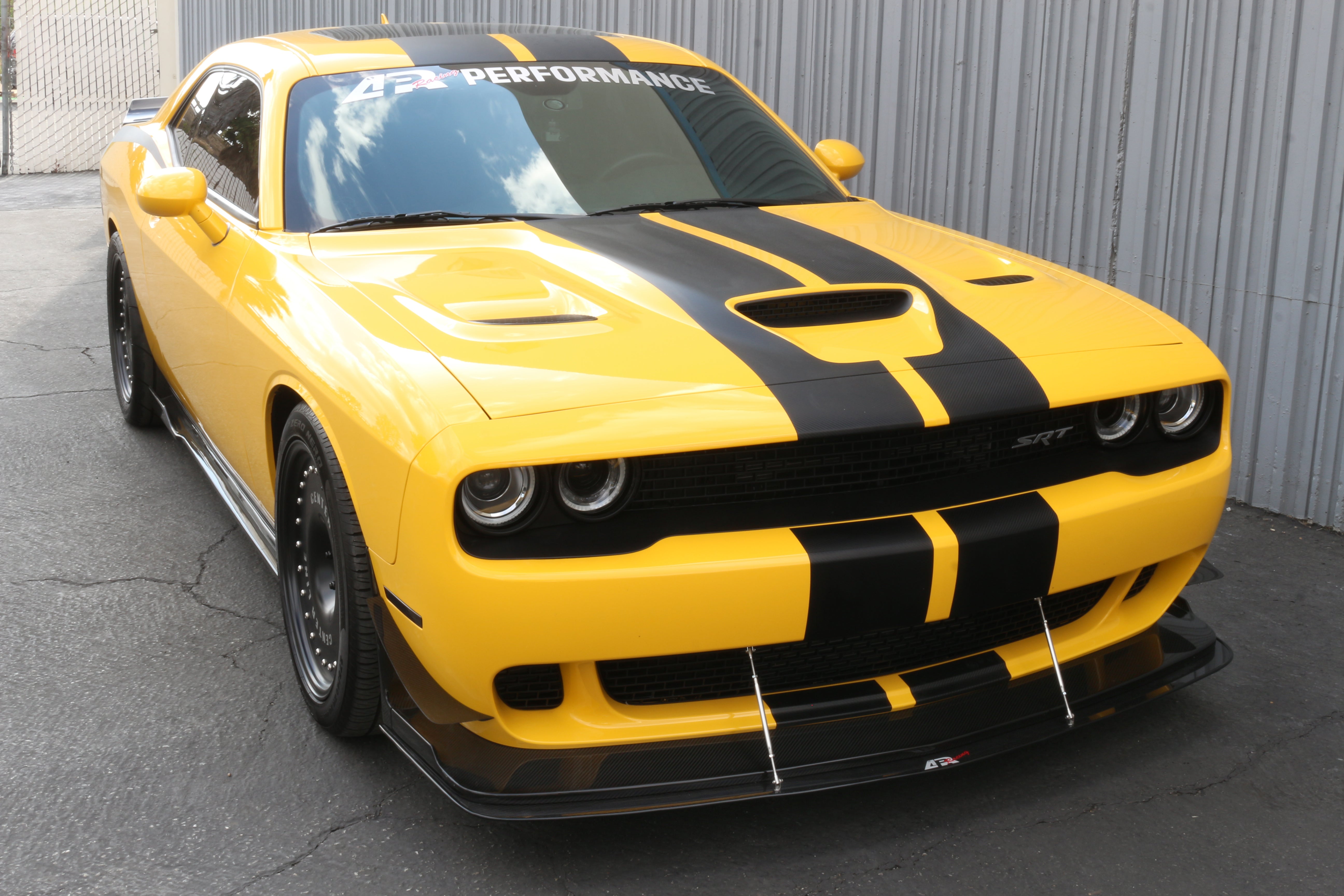 Dodge Challenger Hellcat Carbon Fiber Front Wind Splitter 2015 - 2023 (APR Lip)-Front Wind Splitter-Grocery Getter Performance
