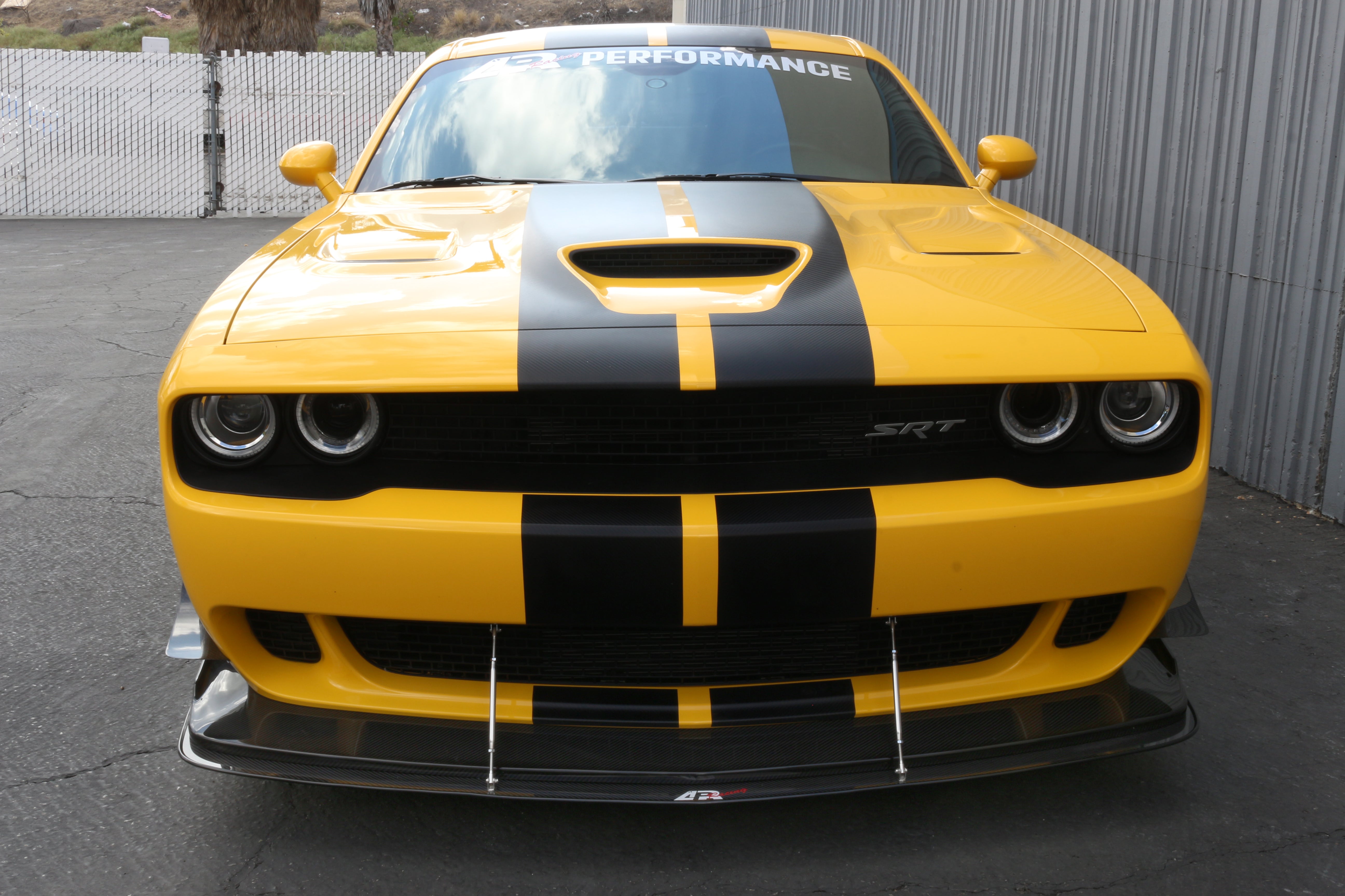 Dodge Challenger Hellcat Carbon Fiber Front Wind Splitter 2015 - 2023 (APR Lip)-Front Wind Splitter-Grocery Getter Performance