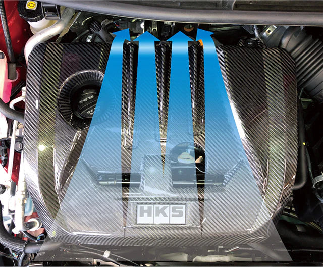 HKS Dry Carbon Engine Cover - Toyota GR Corolla / GR Yaris-Engine Cover-Grocery Getter Performance