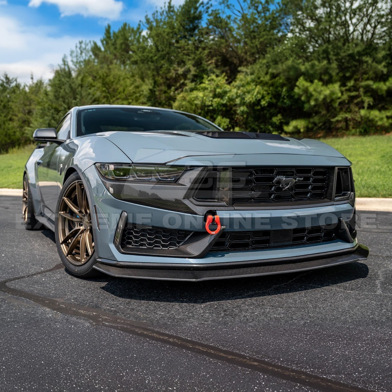 2024+ Ford Mustang Dark Horse DRY CARBON FIBER Front Grille Insert