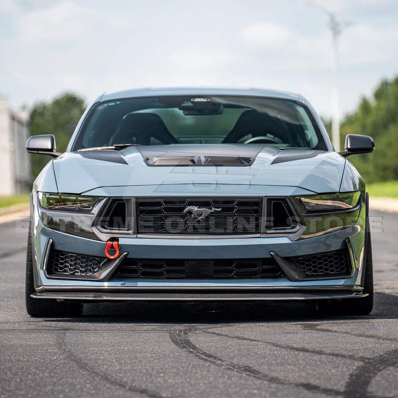 2024+ Ford Mustang Dark Horse DRY CARBON FIBER Front Grille Insert