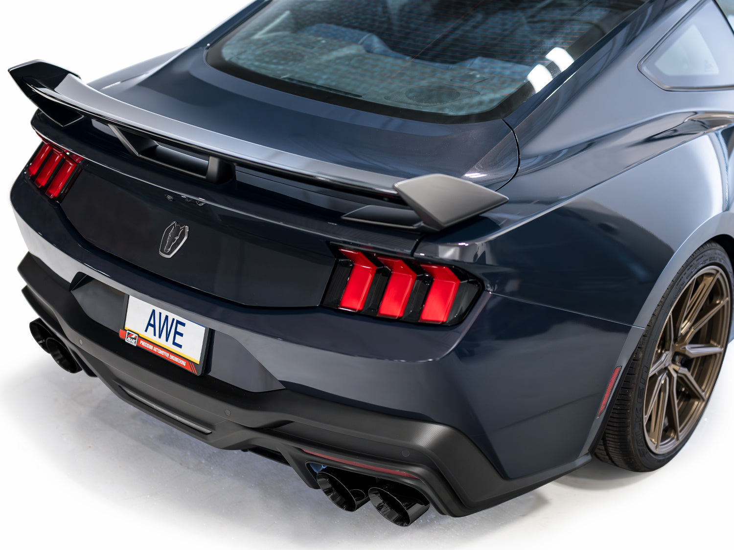 AWE SwitchPath™ Exhaust for S650 Ford Mustang Dark Horse - Quad Diamond Black Tips