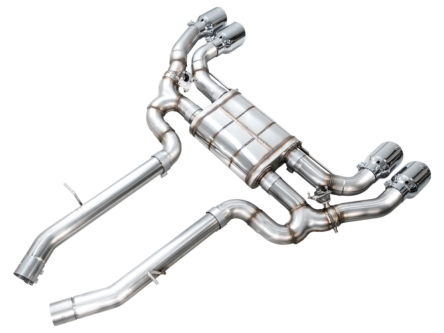 AWE Valved SwitchPath™ Axleback Exhaust for BMW F97 X3 M / F98 X4 M - Chrome Silver Tips