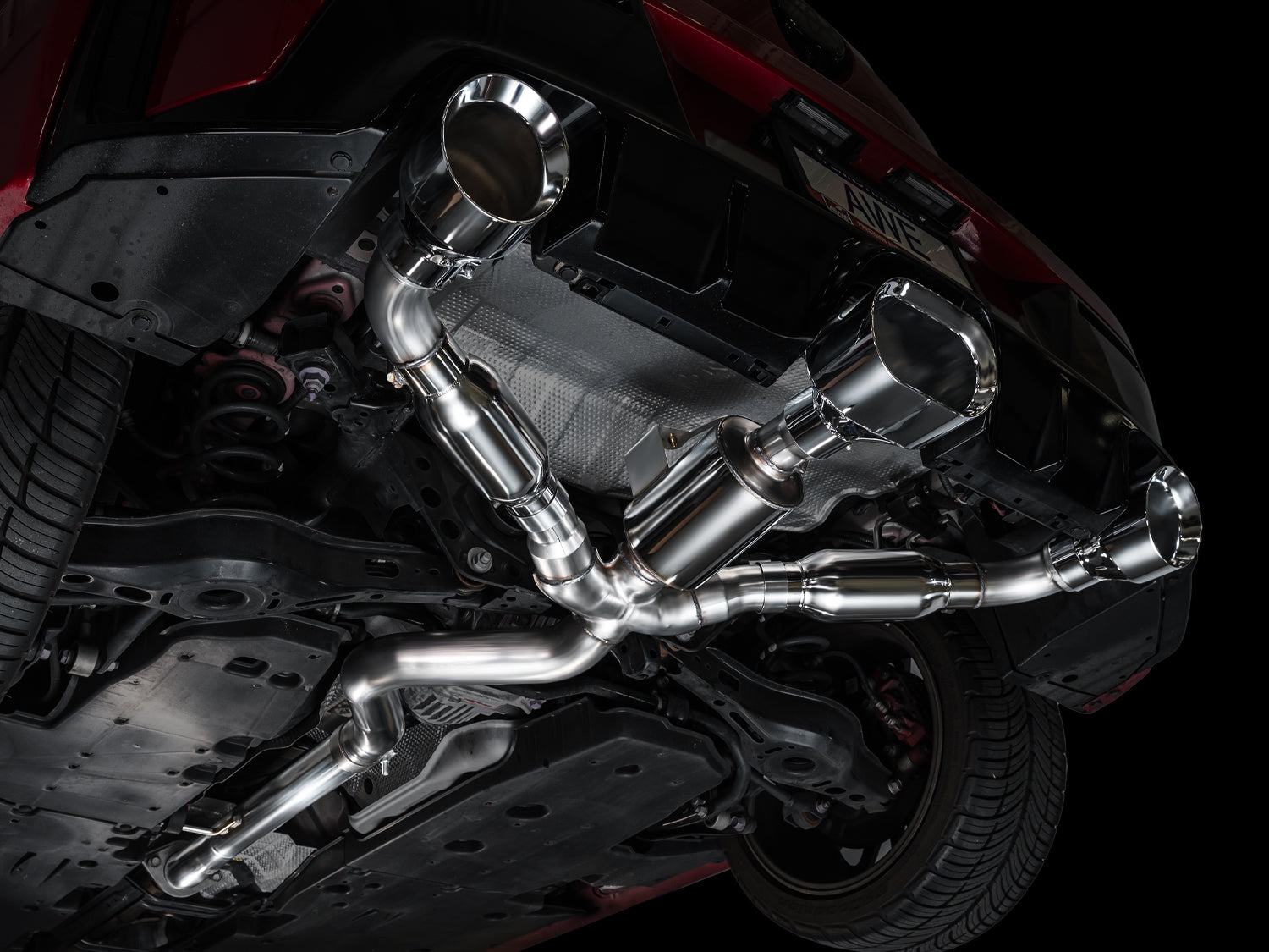 AWE Track Edition Exhaust for GR Corolla - Chrome Silver Tips