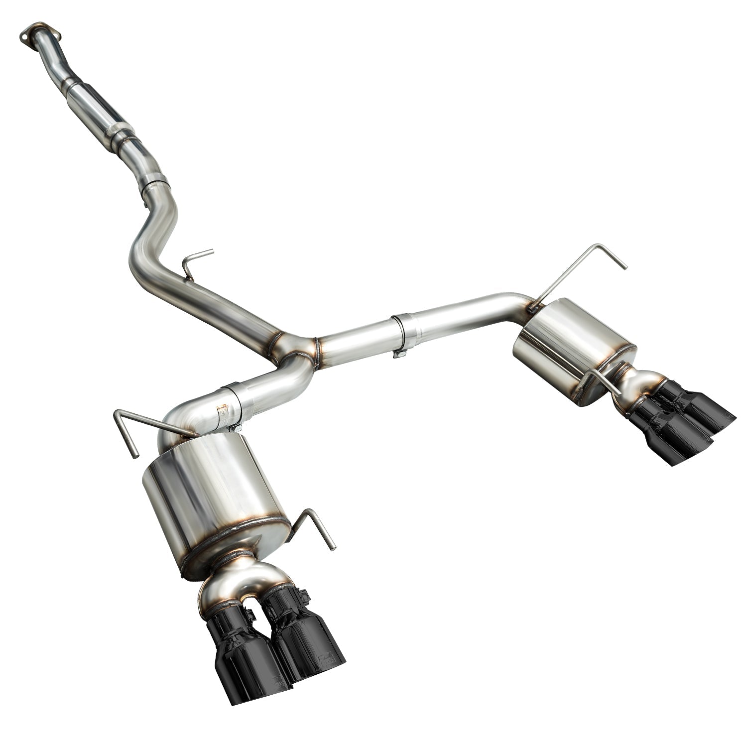 AWE Touring Edition Exhaust for 2015+ VA WRX Sedan - Diamond Black Quad Tips (102mm)