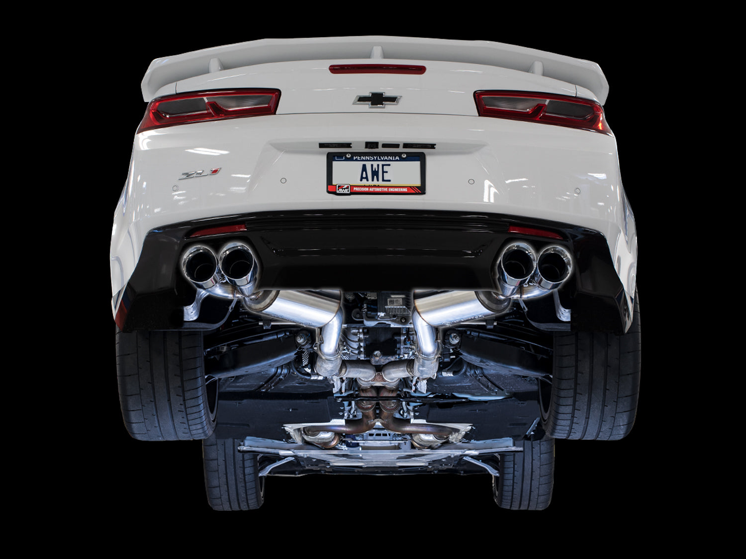AWE Touring Edition Axle-back Exhaust for Gen6 Camaro SS / ZL1 / LT1 - Chrome Silver Tips (Quad Outlet)