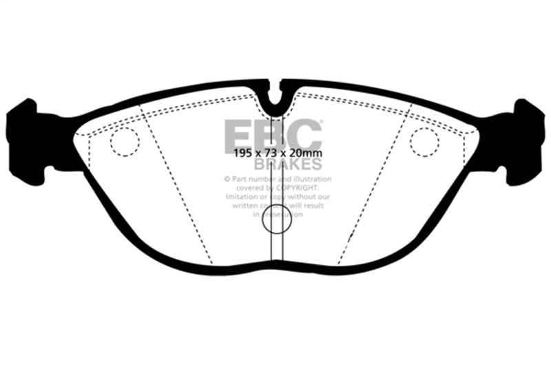 EBC 00-03 BMW Z8 5.0 Greenstuff Front Brake Pads-Brake Pads - Performance-Grocery Getter Performance