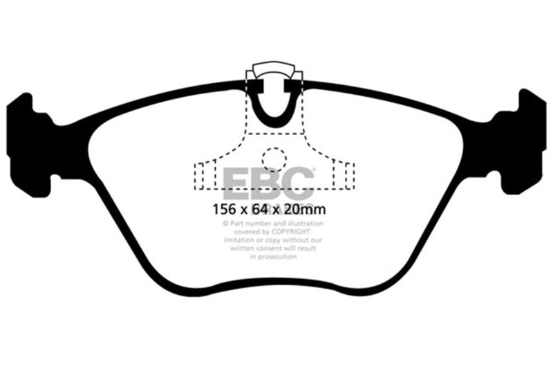 EBC 01-03 BMW 525i 2.5 (E39) Greenstuff Front Brake Pads-Brake Pads - Performance-Grocery Getter Performance