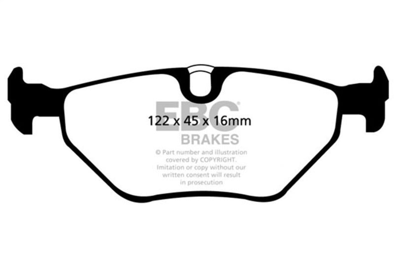 EBC 01-03 BMW 525i 2.5 (E39) Greenstuff Rear Brake Pads-Brake Pads - Performance-Grocery Getter Performance