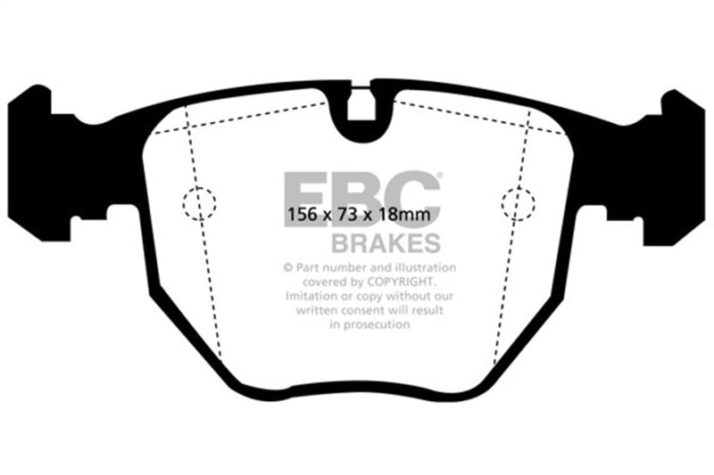 EBC 01-03 BMW 530i 3.0 (E39) Greenstuff Front Brake Pads-Brake Pads - Performance-Grocery Getter Performance