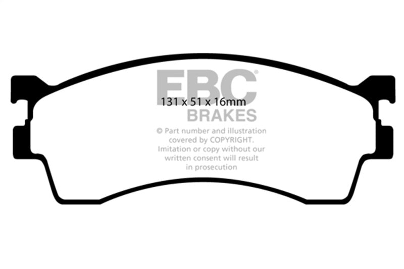 EBC 01-04 Mazda Protege 2.0 (Rear Drums) Greenstuff Front Brake Pads-Brake Pads - Performance-Grocery Getter Performance