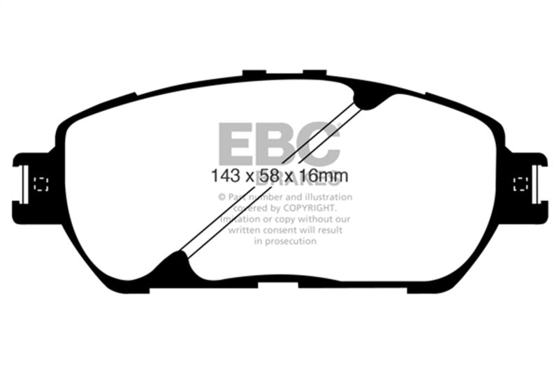 EBC 02-03 Lexus ES300 3.0 Greenstuff Front Brake Pads-Brake Pads - Performance-Grocery Getter Performance