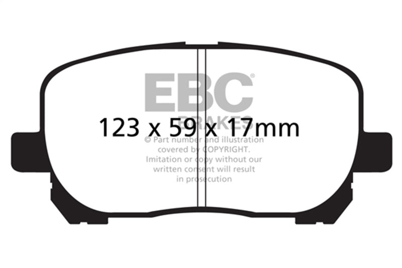 EBC 02-08 Pontiac Vibe 1.8 Greenstuff Front Brake Pads-Brake Pads - Performance-Grocery Getter Performance