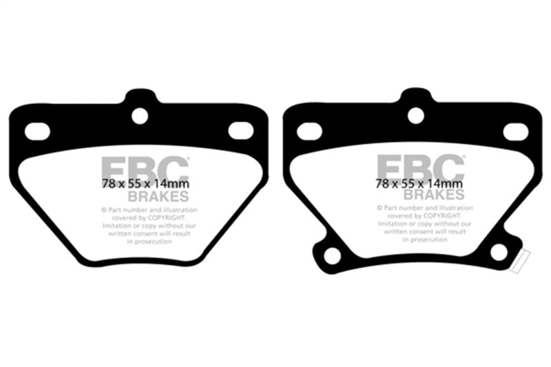 EBC 02-08 Pontiac Vibe 1.8 GT Greenstuff Rear Brake Pads-Brake Pads - Performance-Grocery Getter Performance