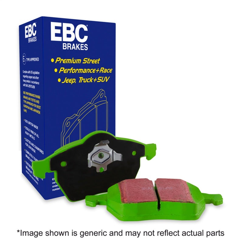 EBC 03-04 Mazda Protege 2.0 Turbo (Mazdaspeed) Greenstuff Front Brake Pads-Brake Pads - Performance-Grocery Getter Performance