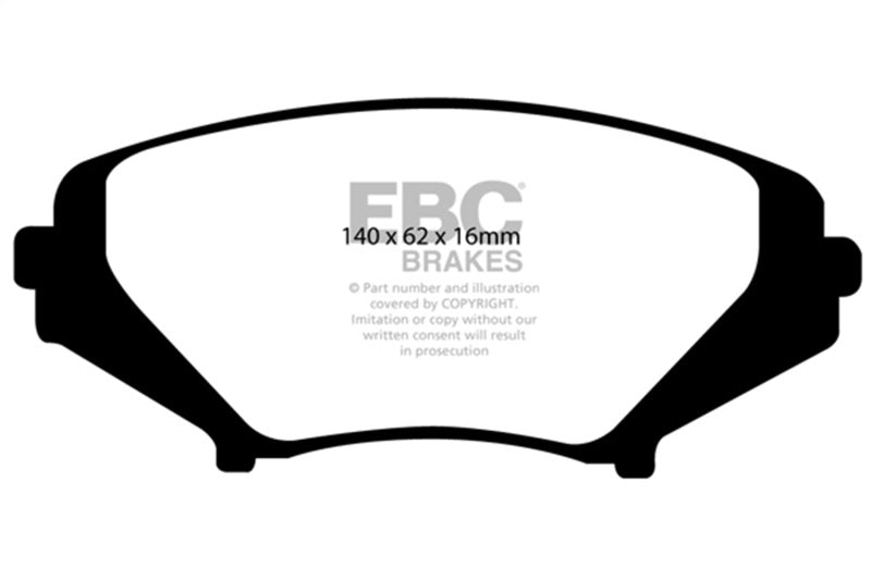 EBC 03-12 Mazda RX8 1.3 Rotary (Standard Suspension) Greenstuff Front Brake Pads-Brake Pads - Performance-Grocery Getter Performance