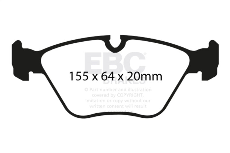 EBC 04-06 BMW X3 2.5 (E83) Greenstuff Front Brake Pads-Brake Pads - Performance-Grocery Getter Performance