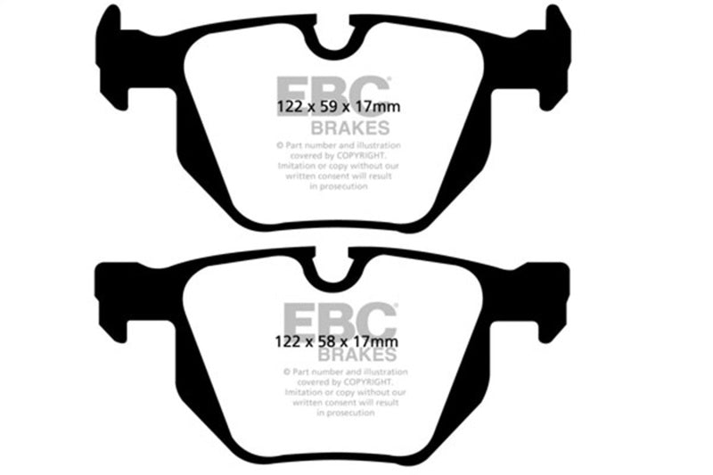 EBC 04-10 BMW 525i 3.0 (E60) Manual Greenstuff Rear Brake Pads-Brake Pads - Performance-Grocery Getter Performance