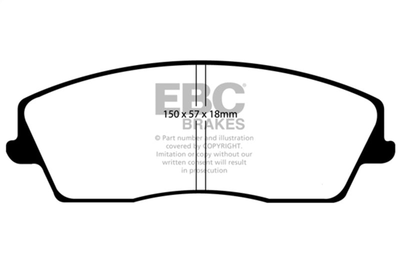 EBC 05-09 Chrysler 300 2.7 Greenstuff Front Brake Pads-Brake Pads - Performance-Grocery Getter Performance