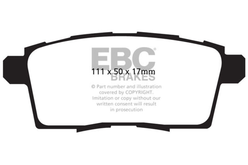 EBC 06-08 Ford Edge 3.5 2WD Greenstuff Rear Brake Pads-Brake Pads - Performance-Grocery Getter Performance