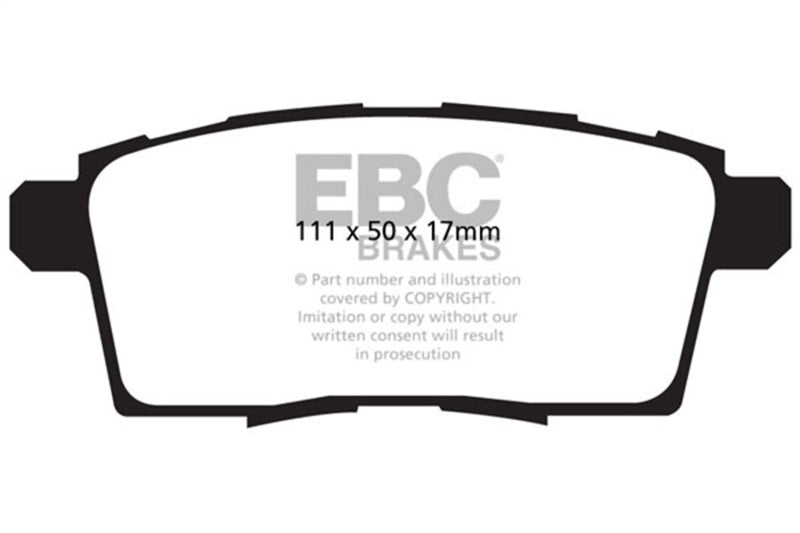 EBC 06-08 Ford Edge 3.5 2WD Greenstuff Rear Brake Pads-Brake Pads - Performance-Grocery Getter Performance
