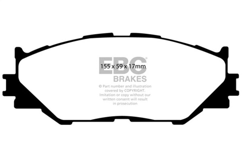 EBC 06-08 Lexus IS250 2.5 Greenstuff Front Brake Pads-Brake Pads - Performance-Grocery Getter Performance